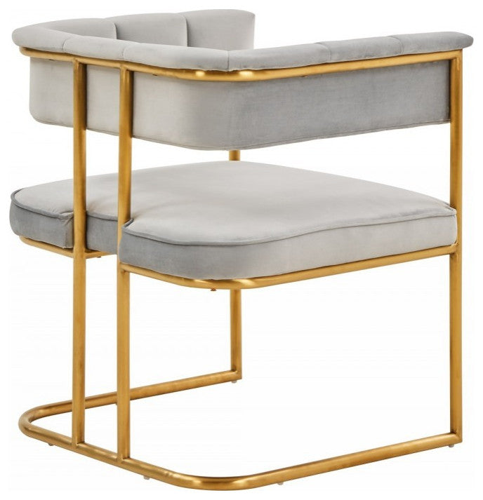 Gray Gold Modern Dining Chair