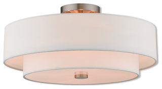 4 Light Ceiling Mount, Brushed Nickel