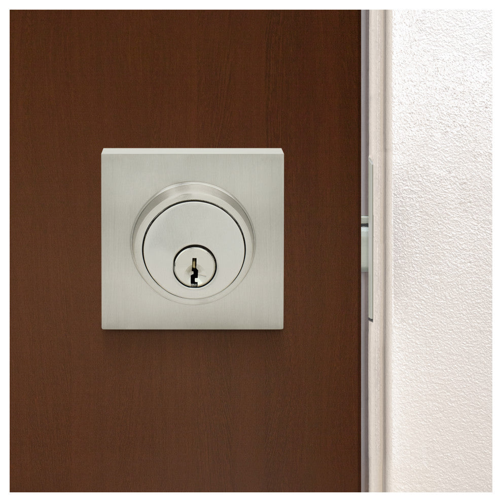 Nuk3y Hulk Deadbolt Single Cylinder, Satin Nickel, Single Cylinder