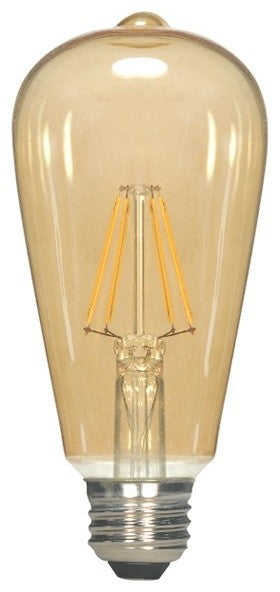 Satco S9579 6.5W Antique Filament Led 2300K St19 E26 Light Bulb - 60W Equiv.