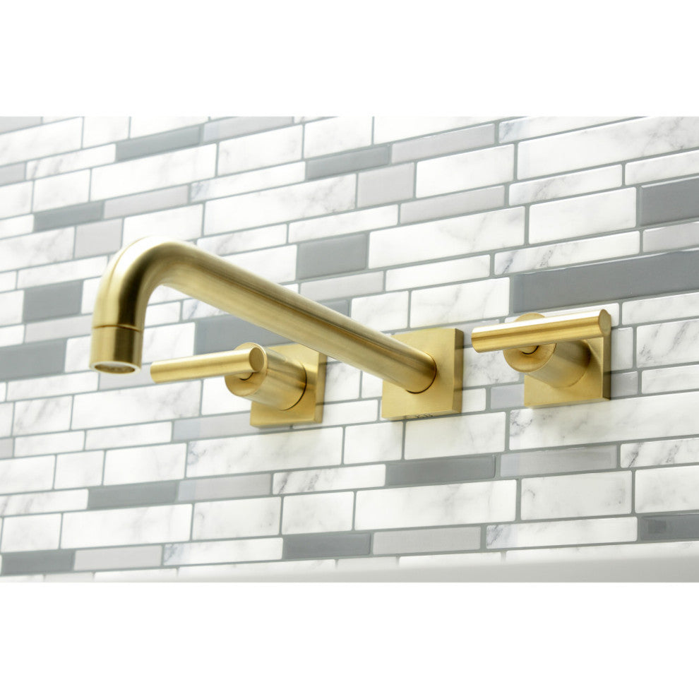 KS6057CML Wall Mount Tub Faucet, Brushed Brass