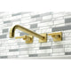 KS6057CML Wall Mount Tub Faucet, Brushed Brass