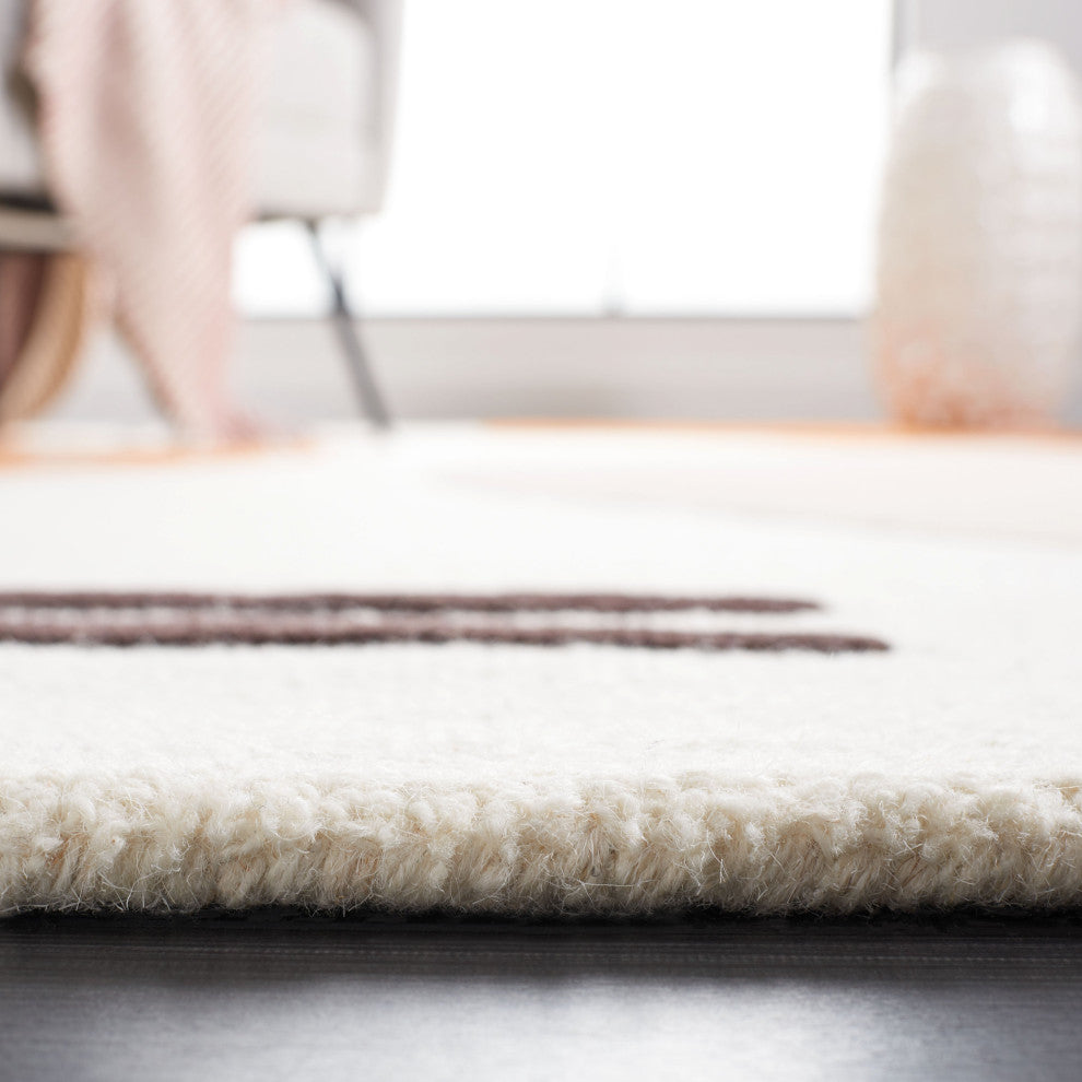 Safavieh Rodeo Drive Rd860P Geometric Rug, Ivory/Rust, 6'x6'