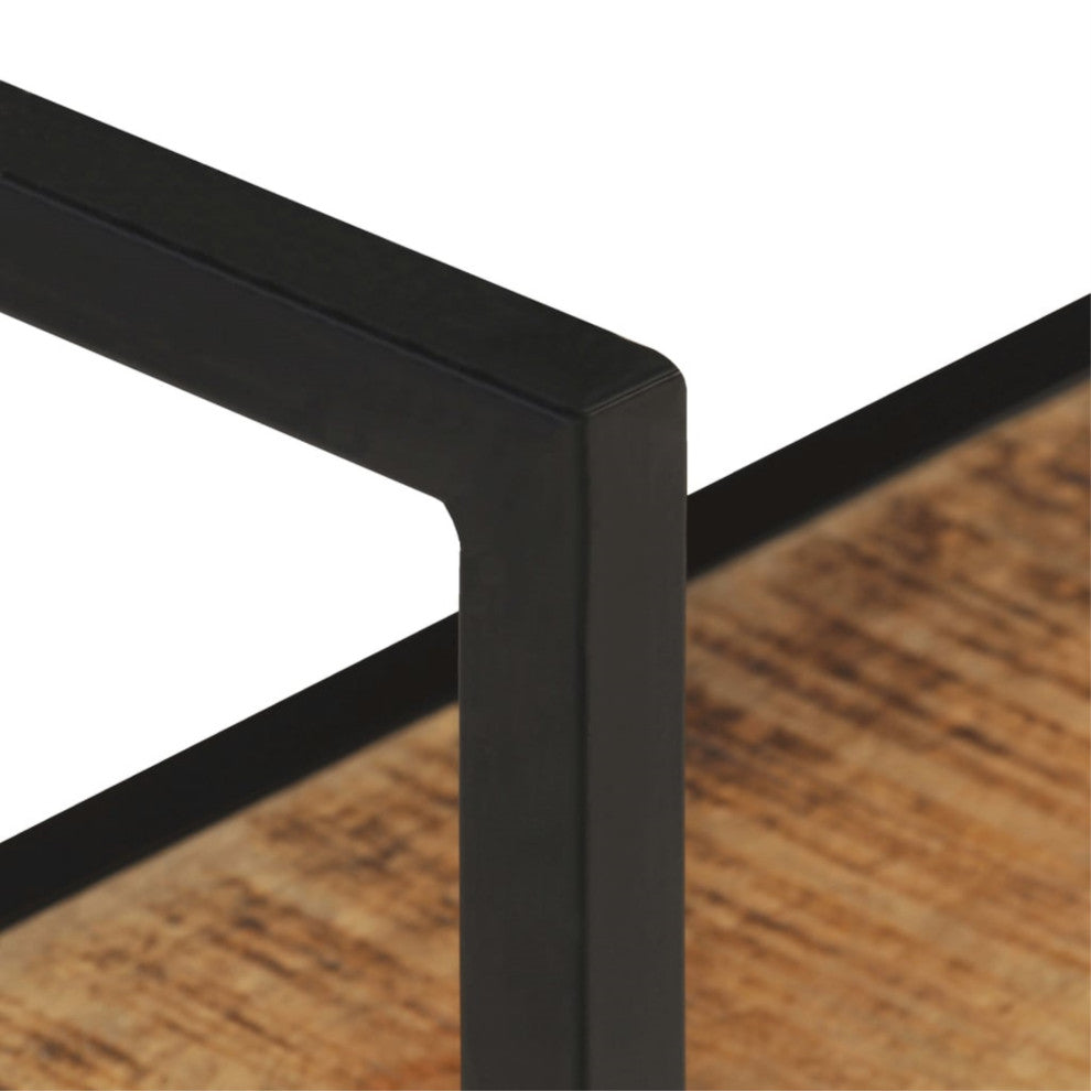 Vidaxl Wall Shelf 23.6"X7.9"X33.5" Rough Mango Wood