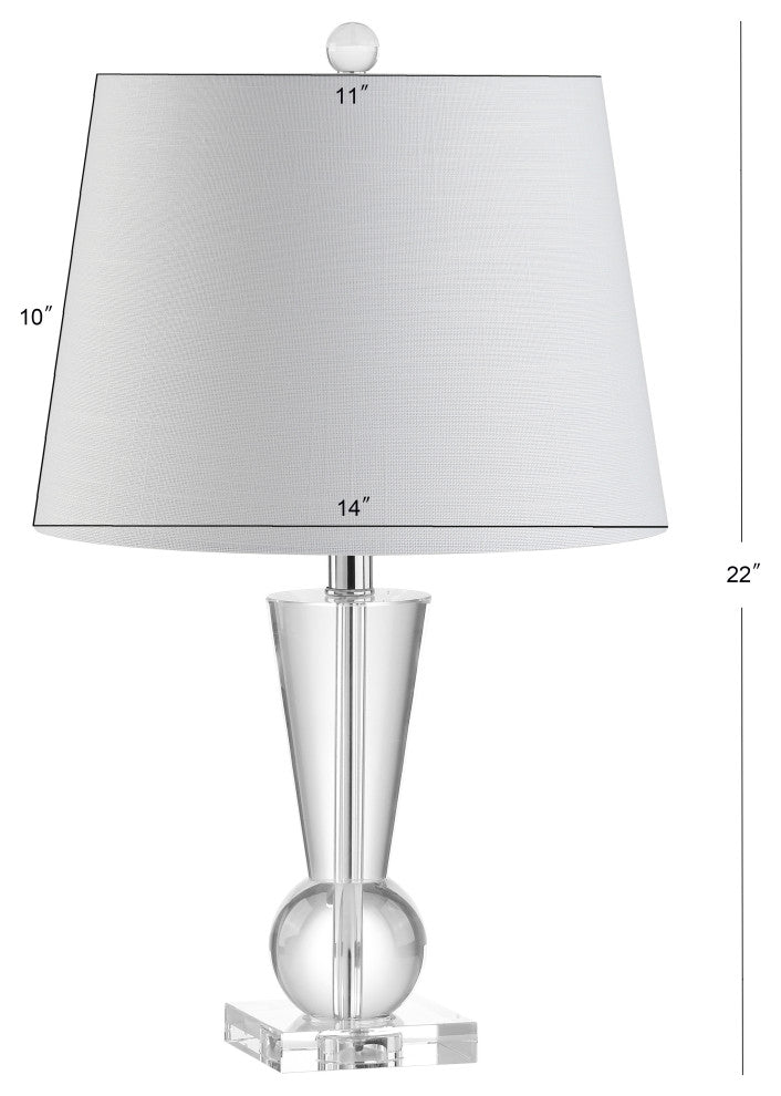 Wynne 22" Crystal Table Lamp, Clear