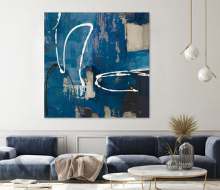 Indigo Retro - 84 x 84 by Lanie Loreth