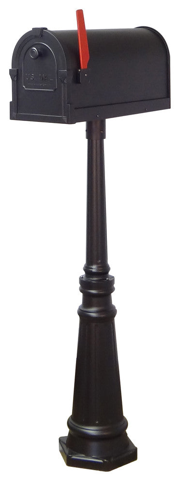 Savannah Curbside Mailbox and Tacoma Mailbox Post With Direct Burial Kit