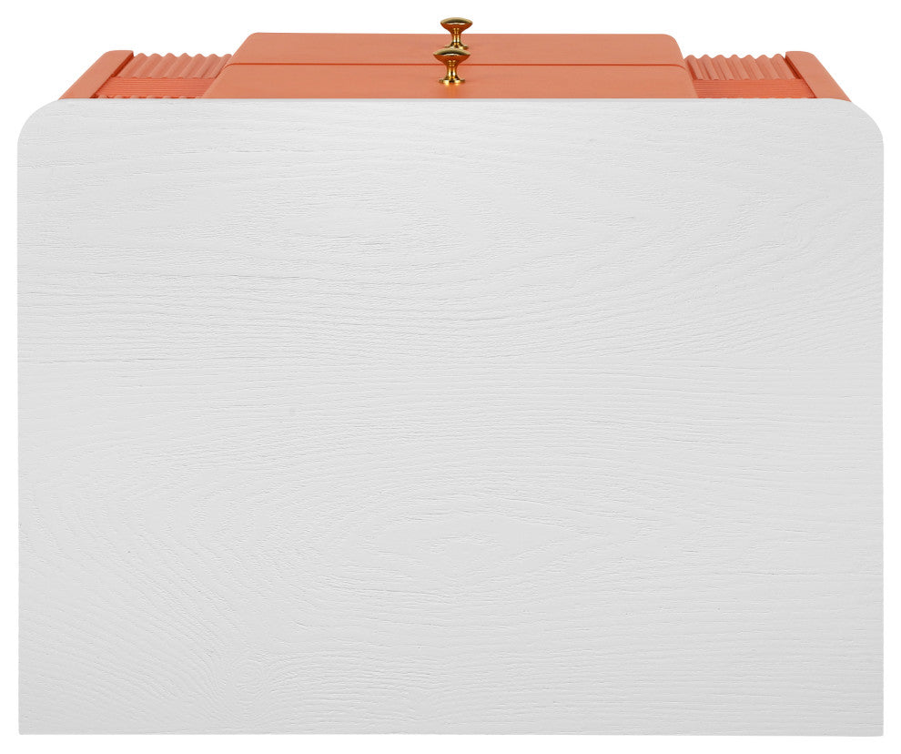 GDF Studio Maxine MDF 2-Drawer Nightstand, Orange