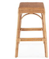 Tobias 30" Rectangular Rattan Barstool, Natural