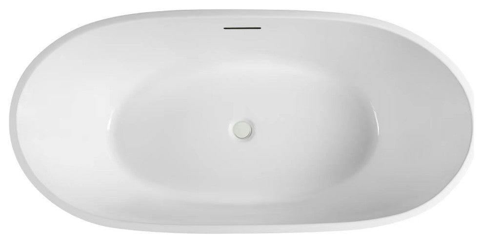 Kube Vernice 67" Free Standing Bathtub, Matte White
