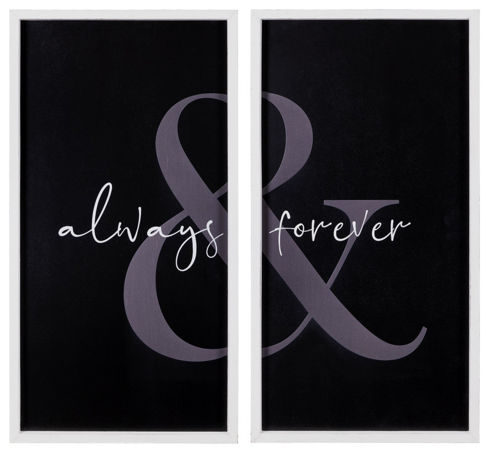 Two Piece Always and Forever Wall Art