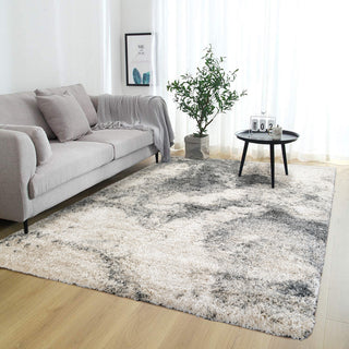 Shag Adrian Gray/Beige Rug, Gray, 10'x14'