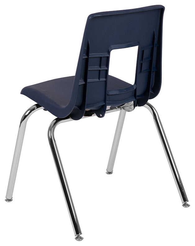 Advantage Student Stack School Chair, 18", Navy