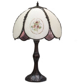 22"H Roses Hand Painted Table Lamp