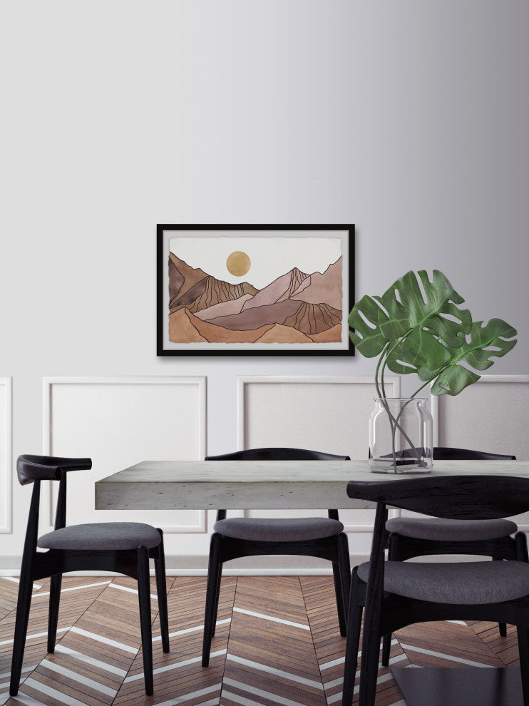 "The Rising Sun" Framed Painting Print, 12x8