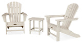 Polywood Palm Coast Ultimate Adirondack 3-Piece Set, Sand