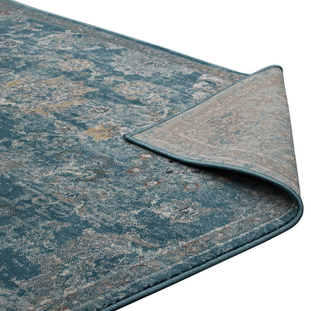 Cynara Distressed Floral Persian<br>Medallion 8x10 Area Rug
