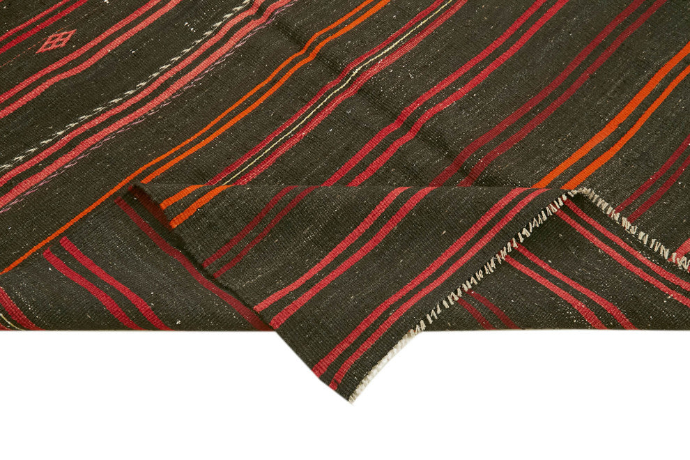 Rug N Carpet - Handmade Turkish 5' 6'' x 11' 7'' Vintage Goat Hair Kilim Rug
