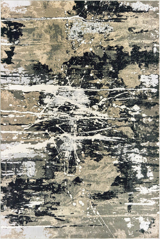 Oriental Weavers Bowen Black/ Gold Abstract Indoor Area Rug 3'10"X5'5"