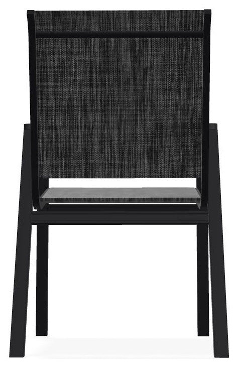 Bazza Sling Stackable Outdoor Dining Chair, Augustine Shadow/Black