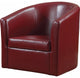 Slickly Compact Accent Chair, Red