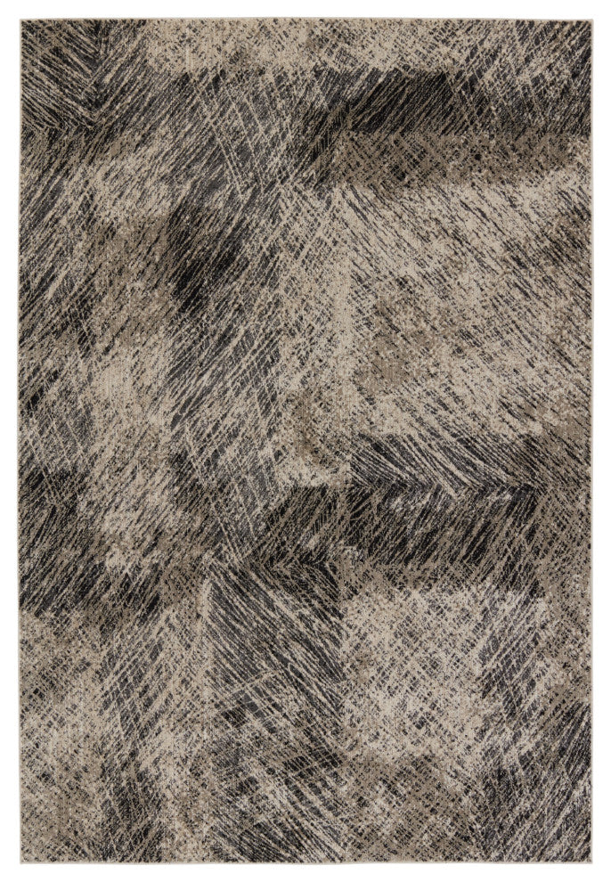 Jaipur Living Dairon Abstract Black/ Taupe Area Rug 5'3"X8'
