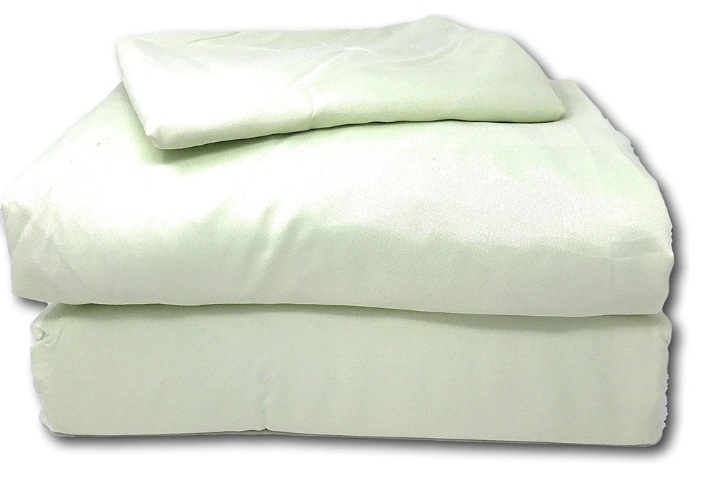 Solid Color Super Soft Luxury Duvet Cover Set, Sage Green, Full