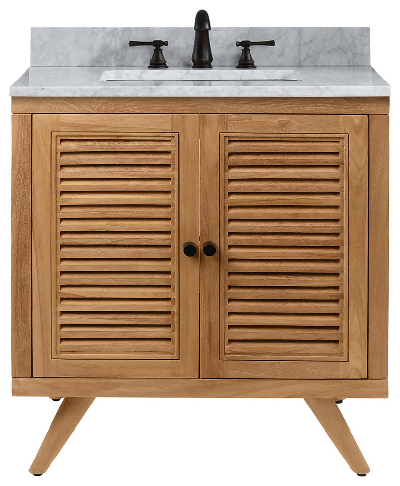 Avanity Harper Vanity Combo, Natural Teak, 30"