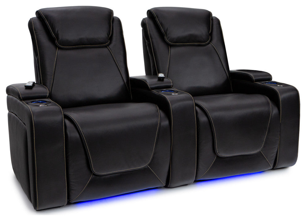 Seatcraft Paladin Home Theater Seating, Black, Row of 2