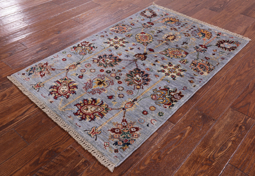 2' 7" X 4' 0" Persian Tabriz Hand-Knotted Wool Rug Q8421