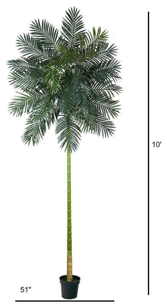 10'' Golden Cane Artificial Palm Tree