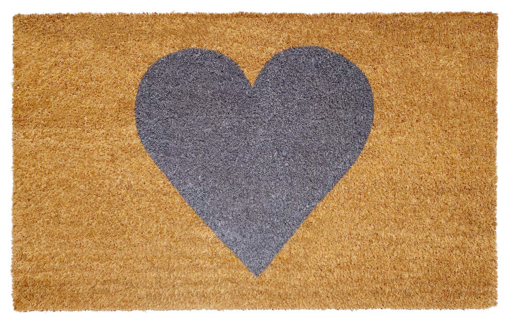 Calloway Mills Gray Heart Doormat, 24" X 36"