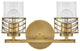 Hinkley Della Small Two Light Vanity, Lacquered Brass