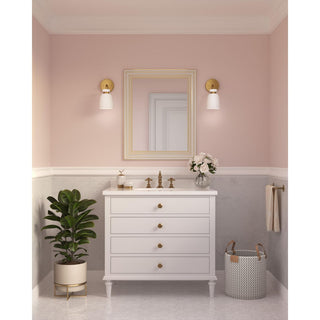 Lexie Collection Contemporary Vanity Light, Brushed Gold