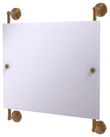 Monte Carlo Landscape Frameless Rail Mounted Mirror, Brushed Bronze