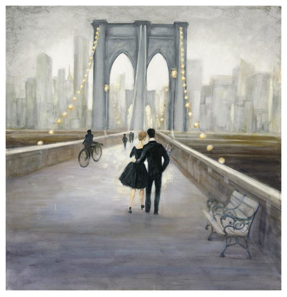"Bridge to NY v.2" Digital Paper Print by Julia Purinton, 42"x42"