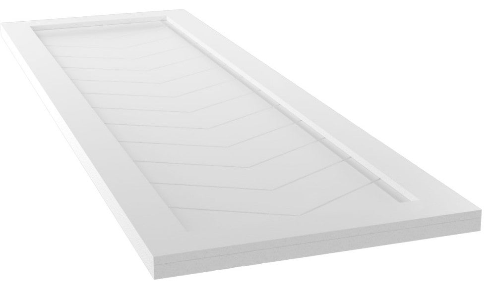 18"W True Fit PVC Single Panel Chevron Modern Style, Unfinished, 64"H