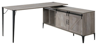 Zakwani Writing Desk, Gray Oak and Black