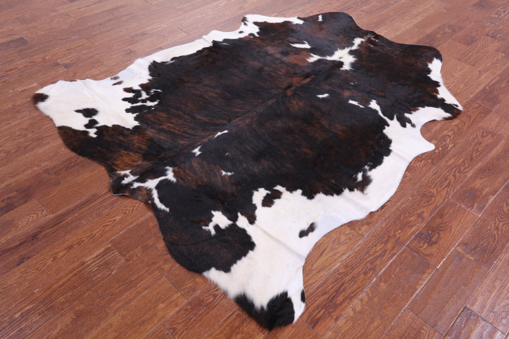 6' 8" X 5' 9" Brindle Natural Cowhide Rug C2223