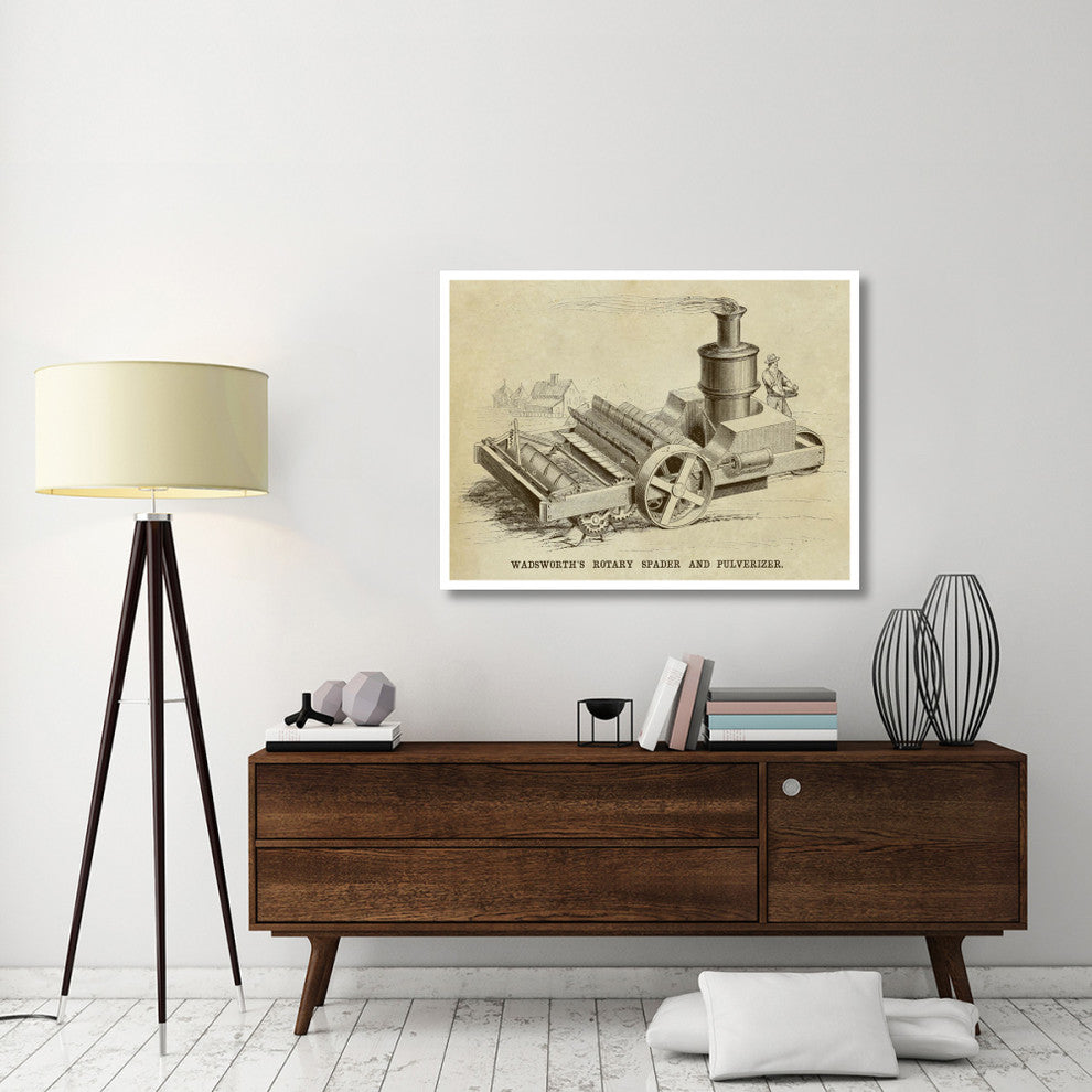 "Wadsworth's Rotary Spader and Pulverizer" Print by Inventions, 46"x35"