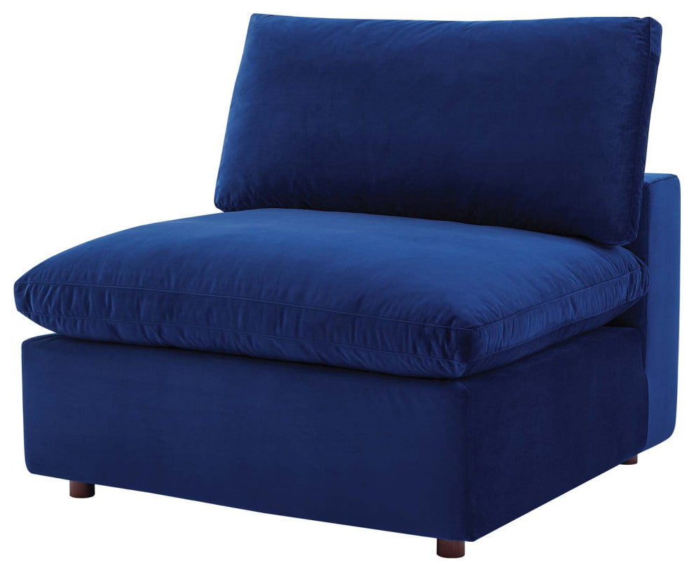 Sectional Sofa Set, Velvet, Blue Navy, Modern, Living Lounge Hotel Hospitality