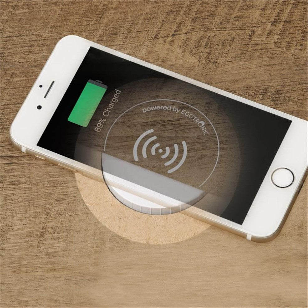 Sauder Hidden Wireless Qi Compatible Charger in Black and White