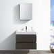 Valencia 30" Gray Oak Wall Hung Bathroom Vanity Set, Cabinet, Faucet, FFT9151BN