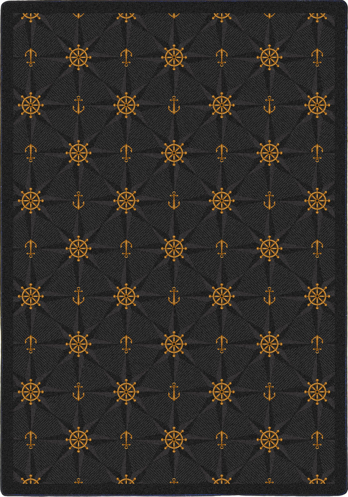 Kaleidoscope Rug, Mariner's Tale, Onyx, 5'4"x7'8"