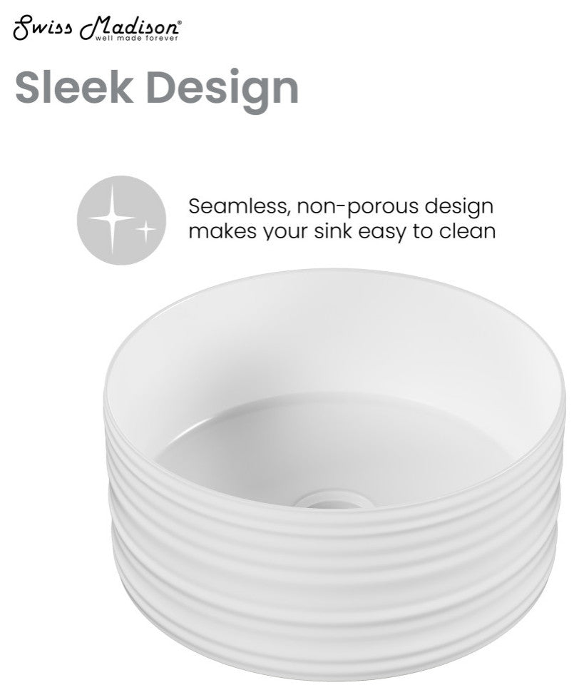 Adour 16'' Vessels Sink, White