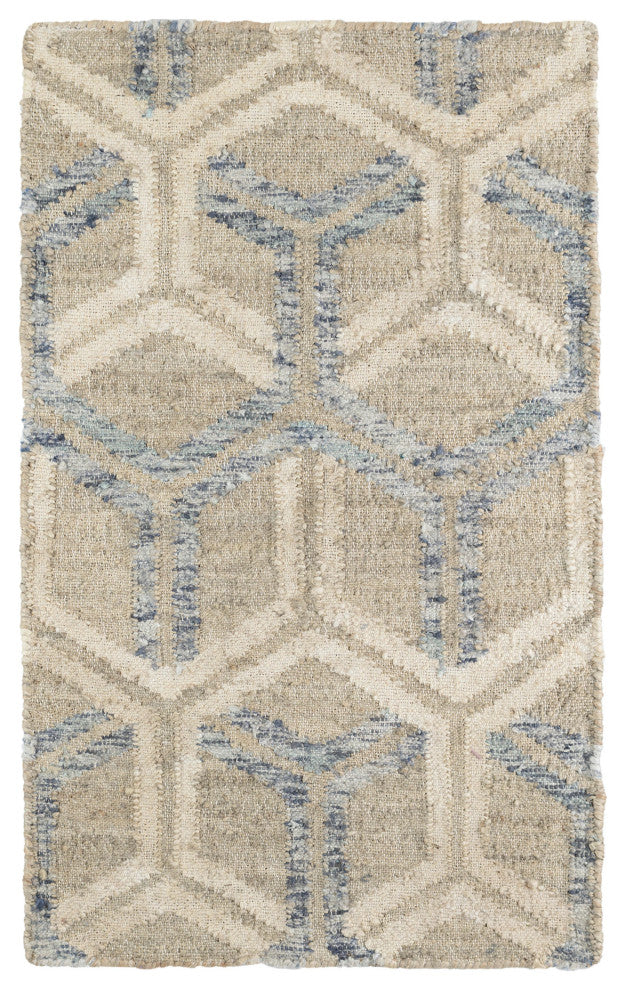 Dash & Albert Tala Blue Handwoven Jute Rug, Blue, 2' x 3'