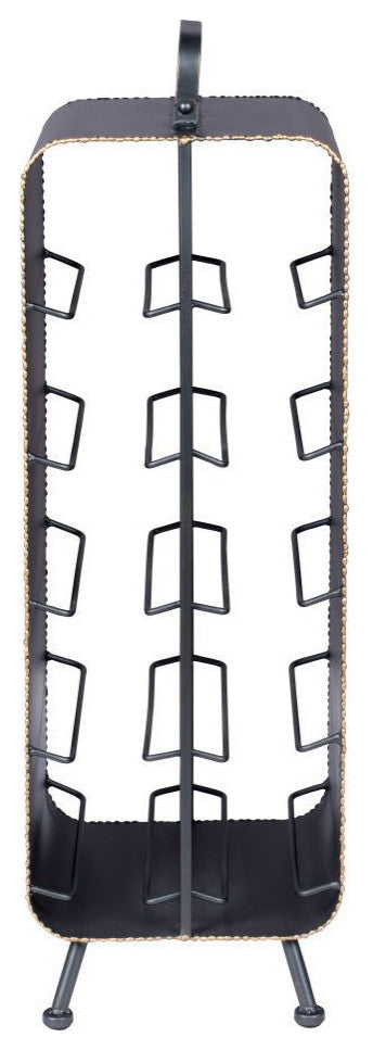 Gray Metal Wine Rack | Dutchbone Stalwart