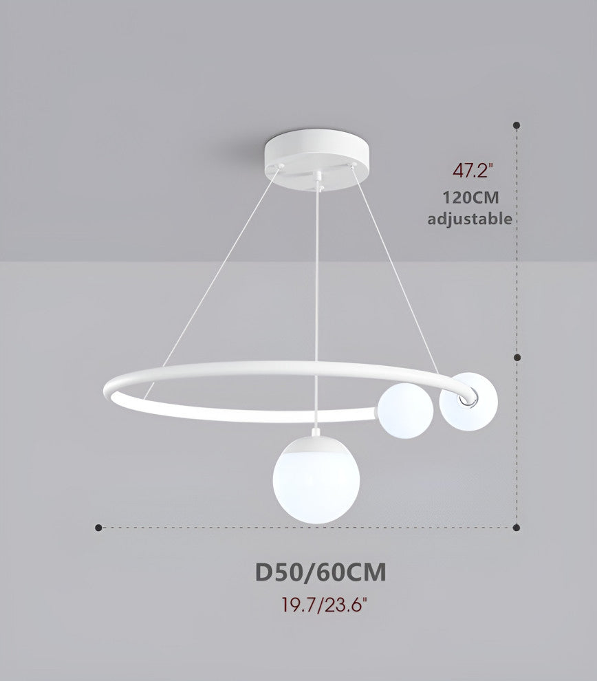 Broc | Pendant Lamp in the Shape of Hanging Balls, White