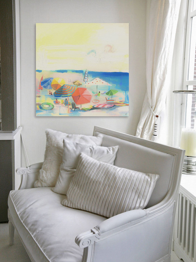"Hot Glow" Painting Print on Wrapped Canvas, 48"x48"