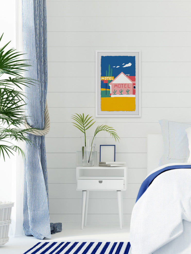 "Motel I" Framed Painting Print, 30"x45"